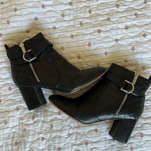 Marc fisher quilted Black Leather Boots